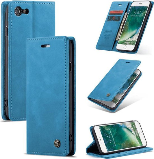 Apple iPhone 7 Hoesje - Sky Blue - Dunne Bookcase