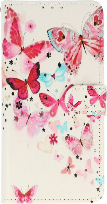 Oppo A96 Hoesje - Vlinders - Print Bookcase