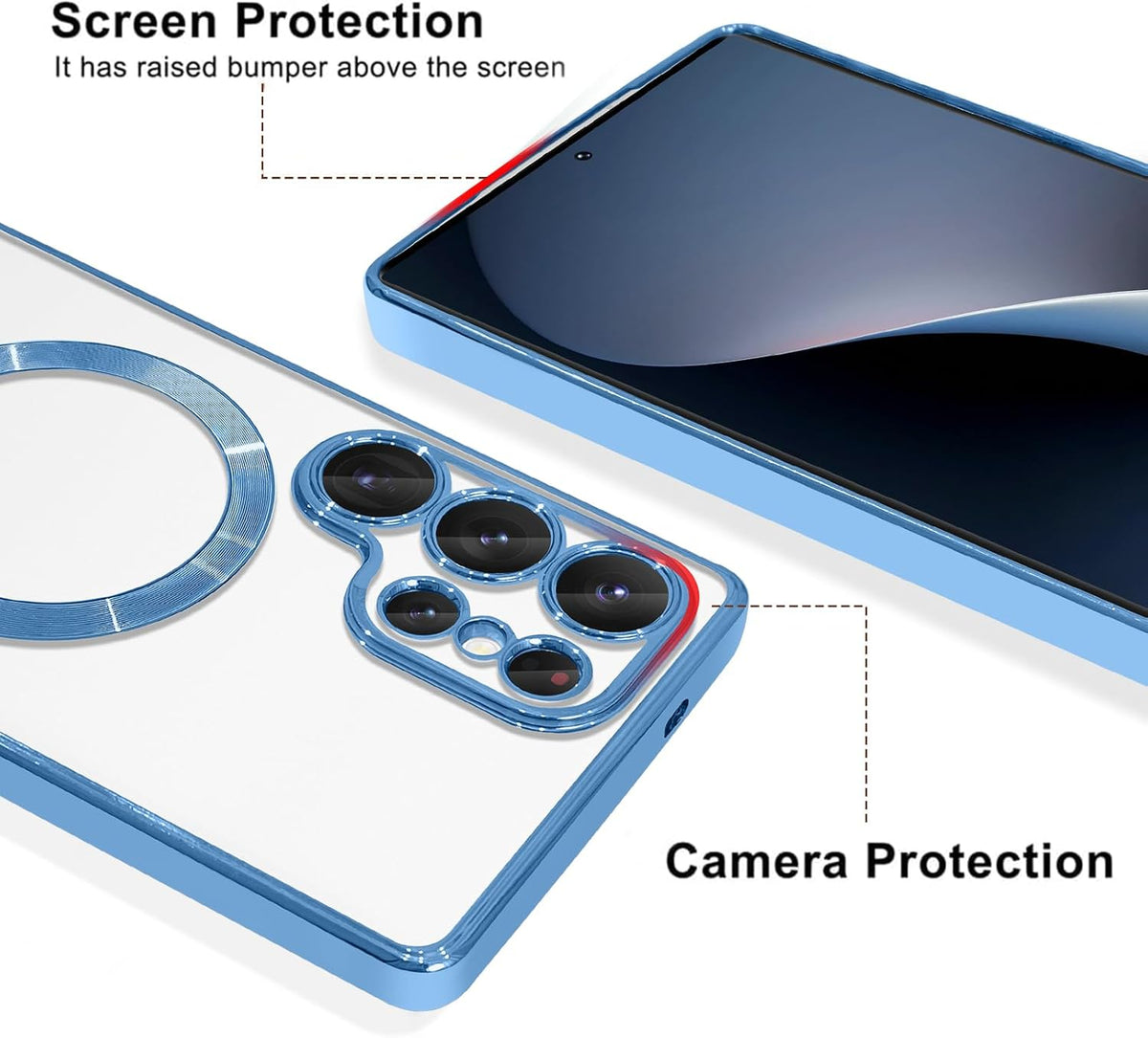 Samsung Galaxy S25 Ultra Case - Blue - Silicone MagSafe Back Cover