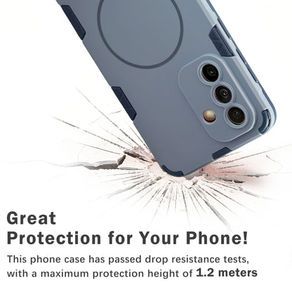 Samsung Galaxy A37 Hoesje - Matte Blauw - Frosted Matte Hardcase MagSafe Back Cover