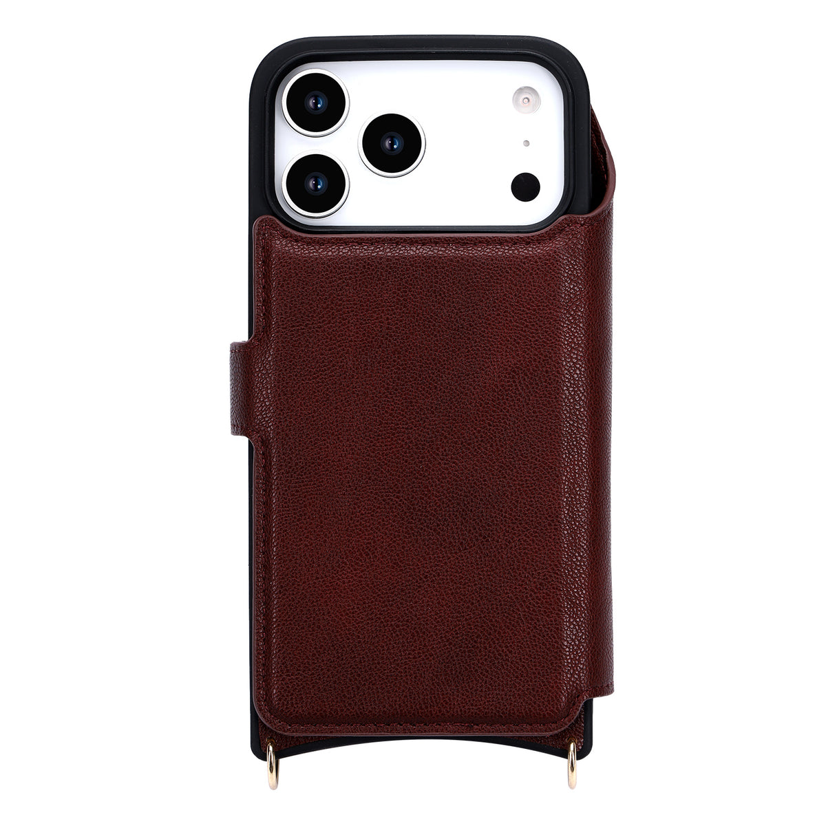 Apple iPhone 17 Pro Max Hoesje - Burgundy Red - 'Amsterdam' Magnetische Wallet Case met Pasjeshouders en