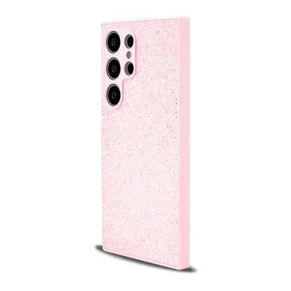 Samsung Galaxy S23 Ultra Hoesje - Roze - Diamant Glitter Back Cover