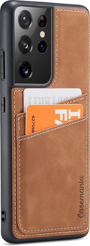 Samsung Galaxy S21 Ultra Case - Sienna Brown - Back Cover with Card Holder