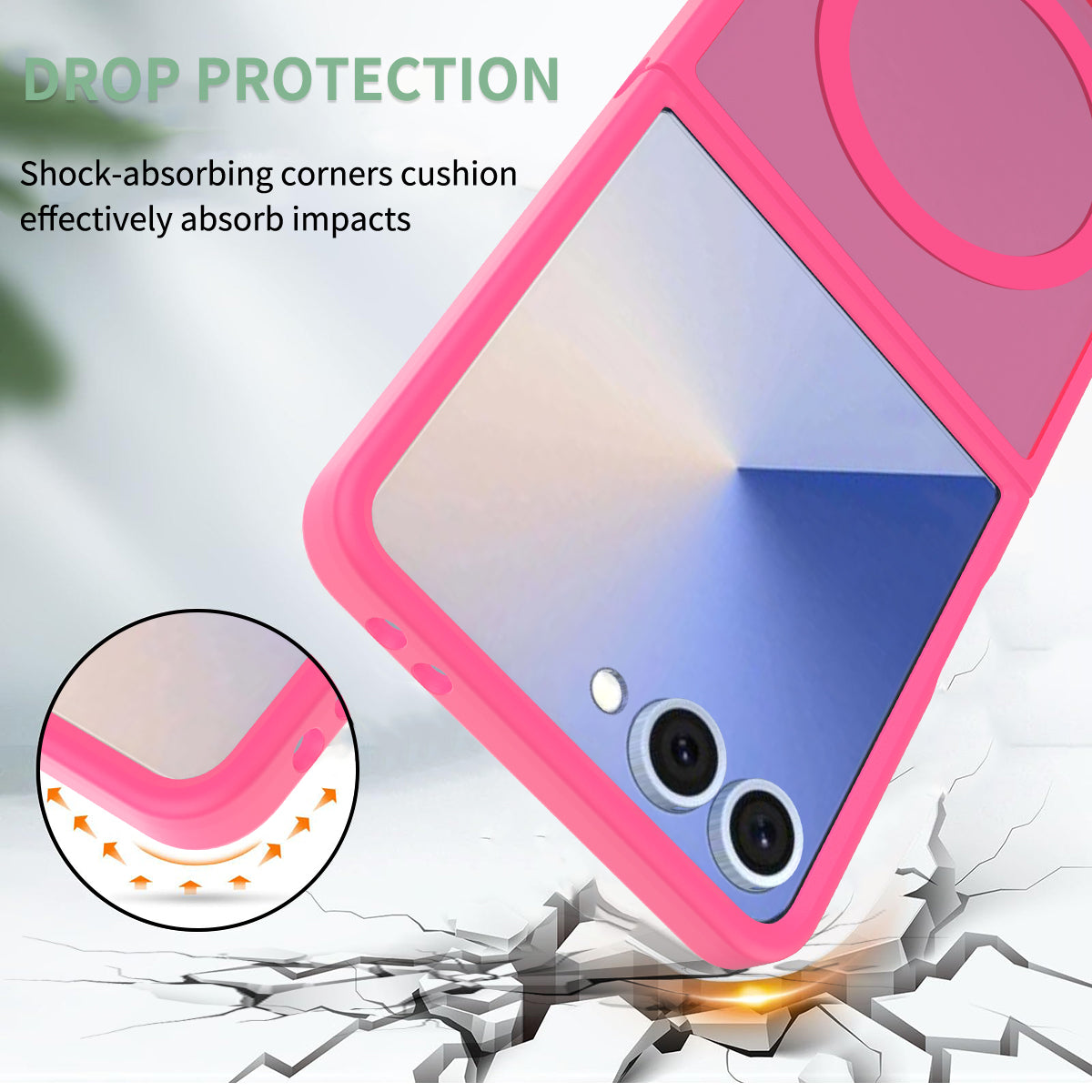 Samsung Galaxy Z Flip 7 Case - Pink - Matte Armor MagSafe Back Cover