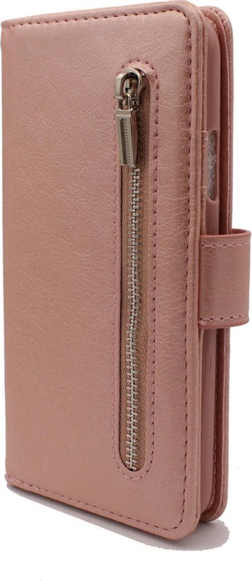 Samsung Galaxy Note 20 Hoesje - Rosegoud - Luxe Bookcase met Rits