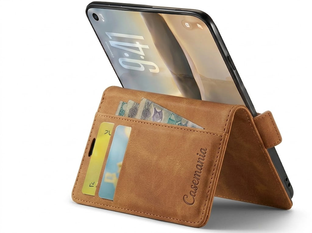 Apple iPhone Duo Hoesje - Sienna Brown - Dunne Bookcase