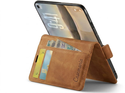 Apple iPhone Duo Hoesje - Sienna Brown - Dunne Bookcase