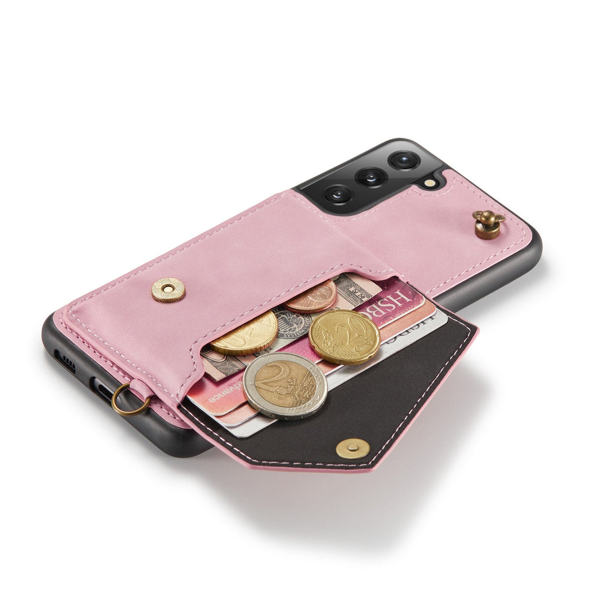 Samsung Galaxy S22 Plus Hoesje - Pale Pink - Luxe Back Cover met Telefoonkoord