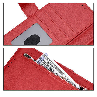 Samsung Galaxy S21 Ultra Hoesje - Rood - Luxe Bookcase met Rits