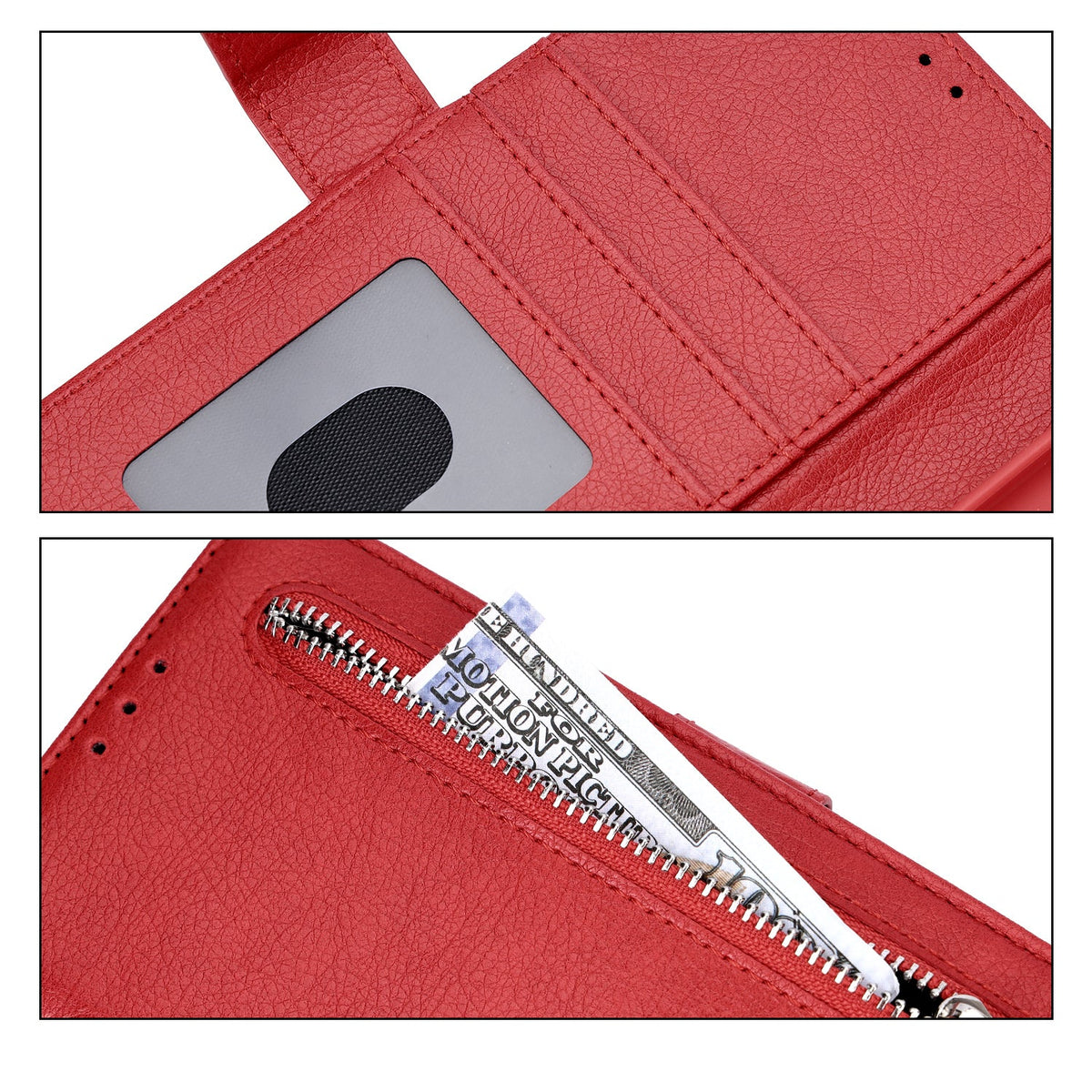 Apple iPhone Air Hoesje - Rood - Luxe Bookcase met Rits