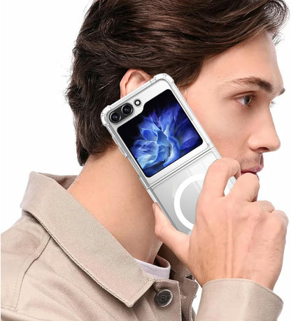 Samsung Galaxy Z Flip 7 FE Hoesje - Transparant - Anti-Shock MagSafe Back Cover