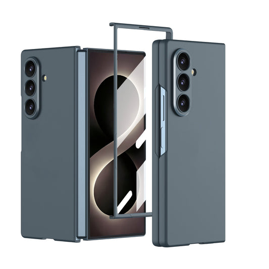 Samsung Galaxy Z Fold8 Ultra Hoesje - Blauwe Grijs - Ultradun Back Cover met Ingebouwde Screenprotector
