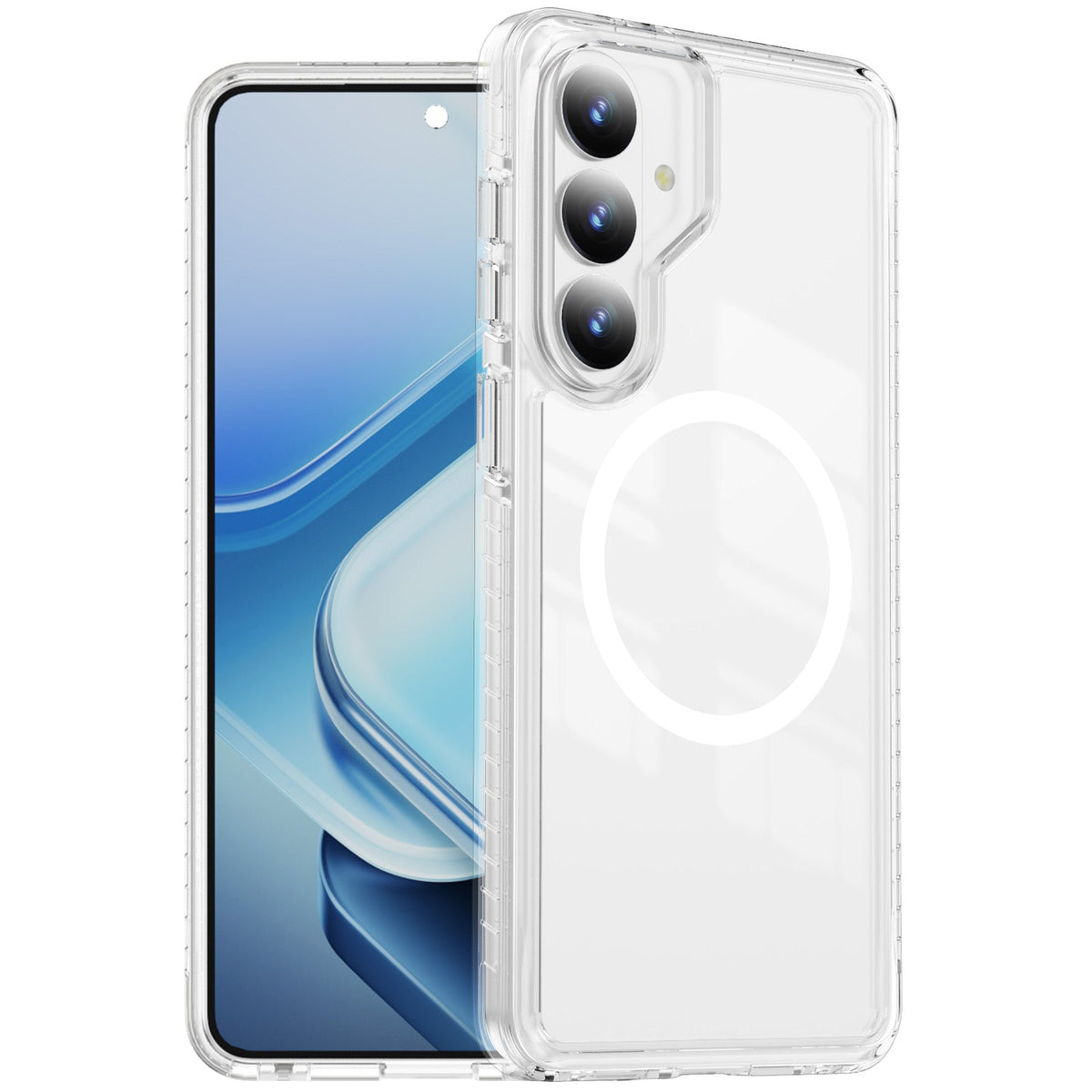 Samsung Galaxy S26 Hoesje - Wit - Shock-proof Hybrid MagSafe Back Cover