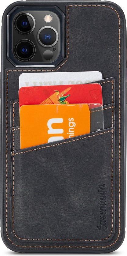 Apple iPhone 13 Pro Max Case - Charcoal Gray - Back Cover with Card Holder