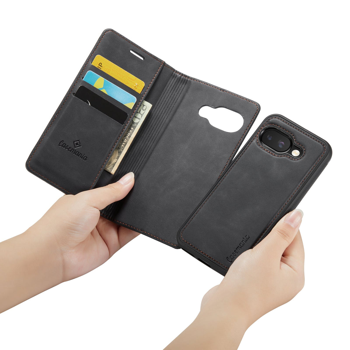 Google Pixel 9a Case - Charcoal Gray - 2-in-1 MagSafe Wallet Case