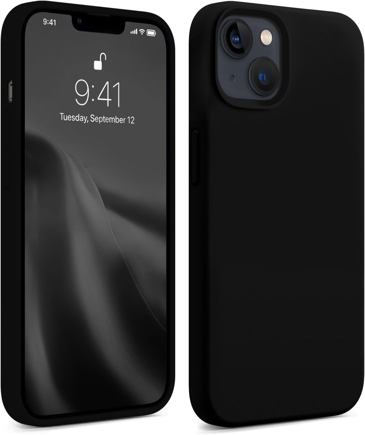 Apple iPhone 15 Plus Hoesje - Zwart - Matte Siliconen Back Cover
