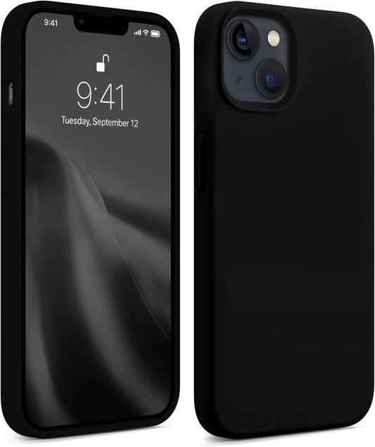 Apple iPhone 15 Plus Hülle - Schwarz - Mattes Silikon-Backcover