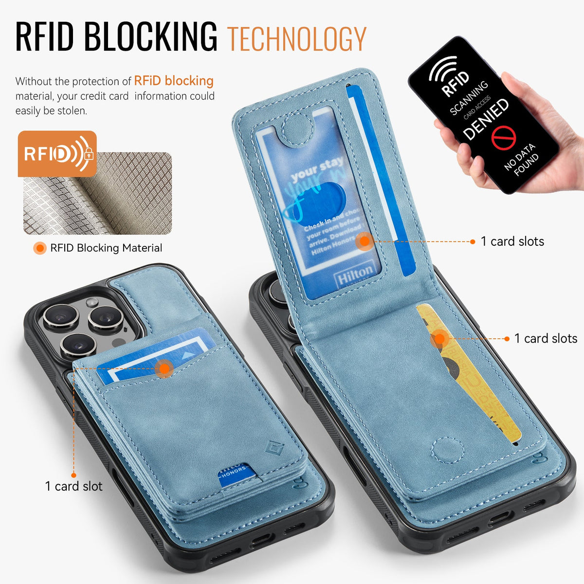 Apple iPhone 16 Pro Hoesje - Aqua Blue - MagSafe Back Cover met Pasjeshouder