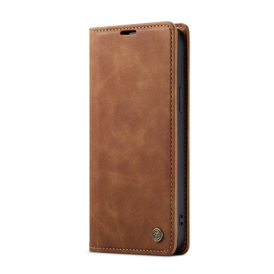 iPhone 14 Hoesje - Sienna Brown - Dunne Bookcase
