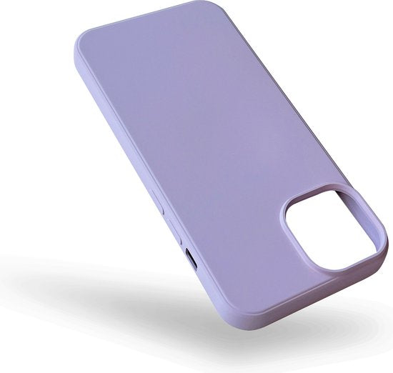 Apple iPhone 14 Hoesje - Paars - Microfiber Siliconen Back Cover