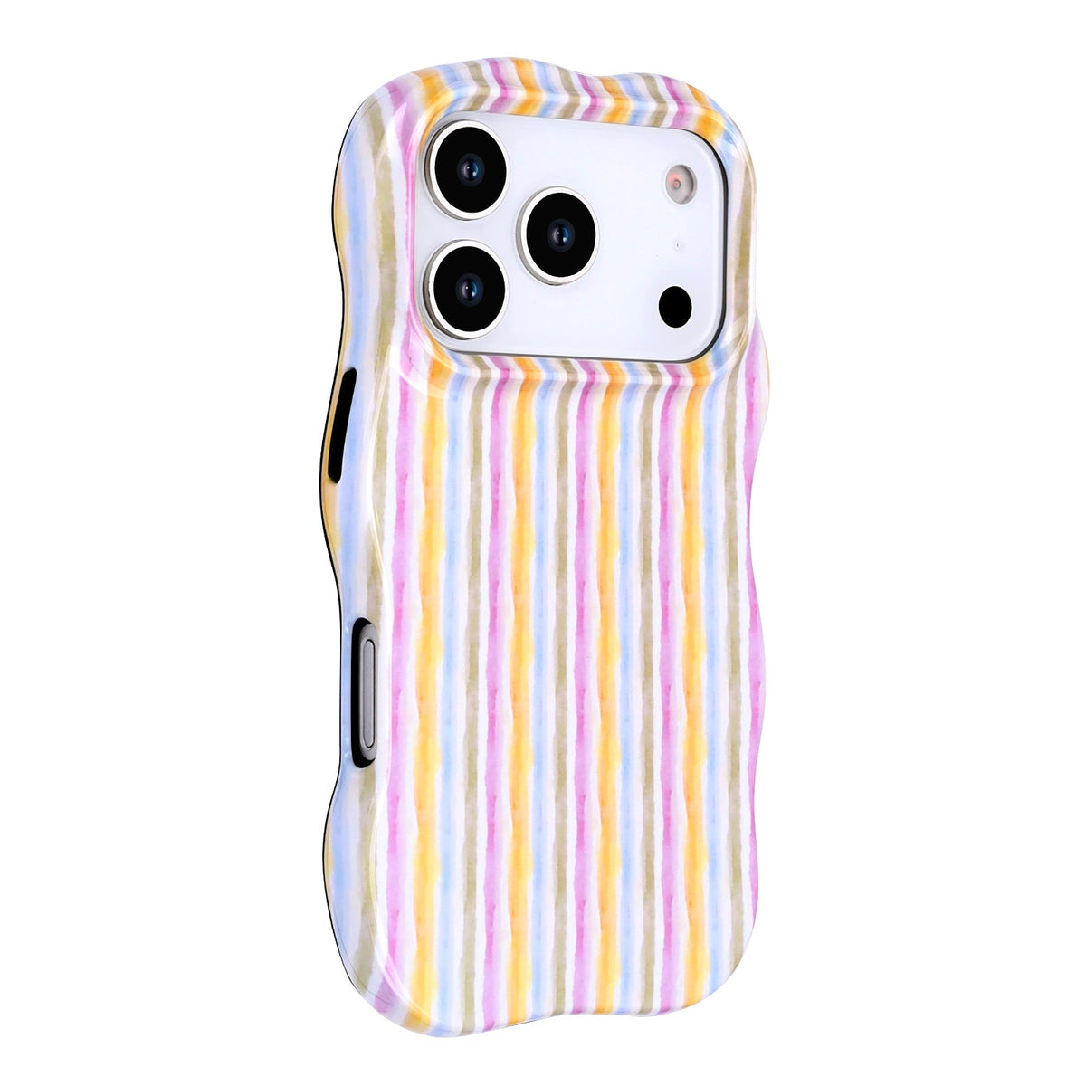 Apple iPhone 17 Pro Max Hoesje - Regenboog - Wave Edge Back Cover