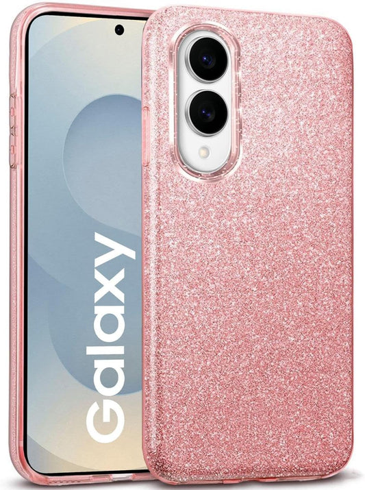 Samsung Galaxy S25 Edge Hülle - Rosa - Glitzer-Backcover