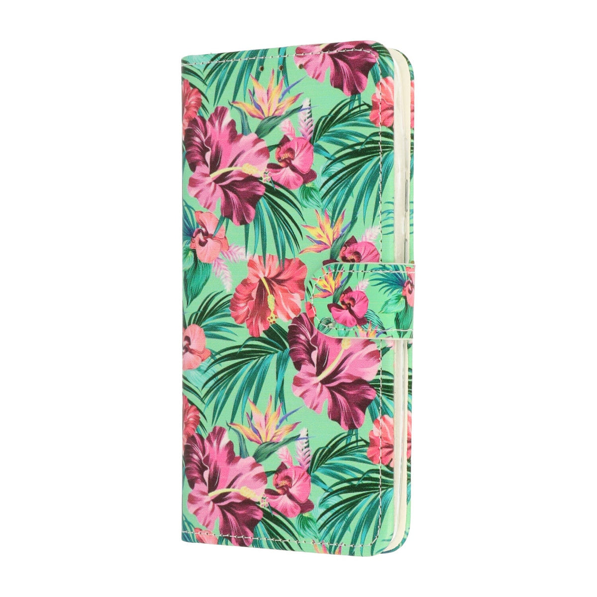 Samsung Galaxy M23 Hoesje - Tropische Bloemen - Print Bookcase