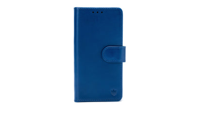 Apple iPhone 18 Pro Max Hoesje - Navy Blue - Echt Leren Bookcase