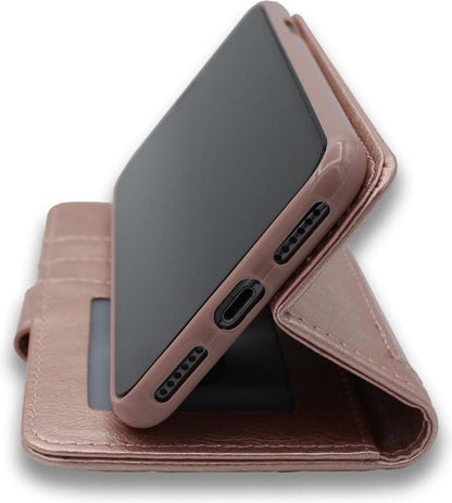 Samsung Galaxy Note 20 Hoesje - Rosegoud - Luxe Bookcase met Rits