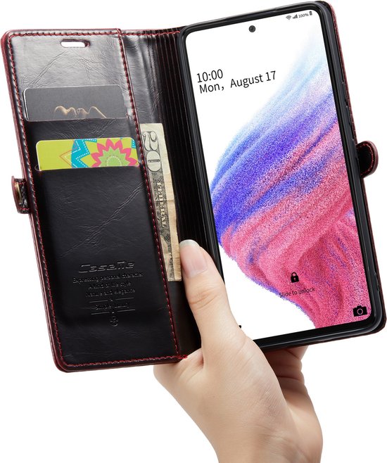 Samsung Galaxy A53 5G Case - Scarlet Crimson - Slim Wallet Case