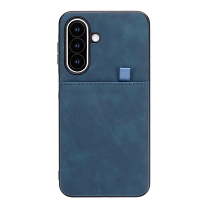 Samsung Galaxy S26 FE Hoesje - Navy Blue - Kunstleren Back Cover met Pull-Tab Pasjeshouder