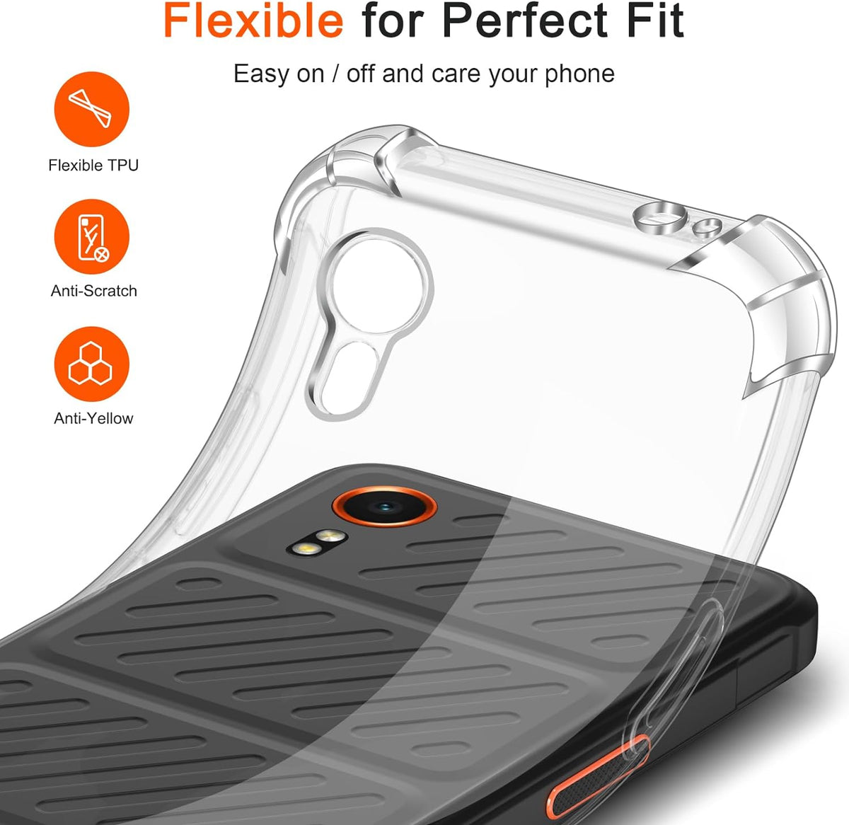 Samsung Galaxy XCover 7 Hoesje - Transparant - Anti-Shock Back Cover