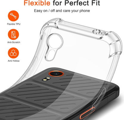 Samsung Galaxy XCover 7 Hoesje - Transparant - Anti-Shock Back Cover