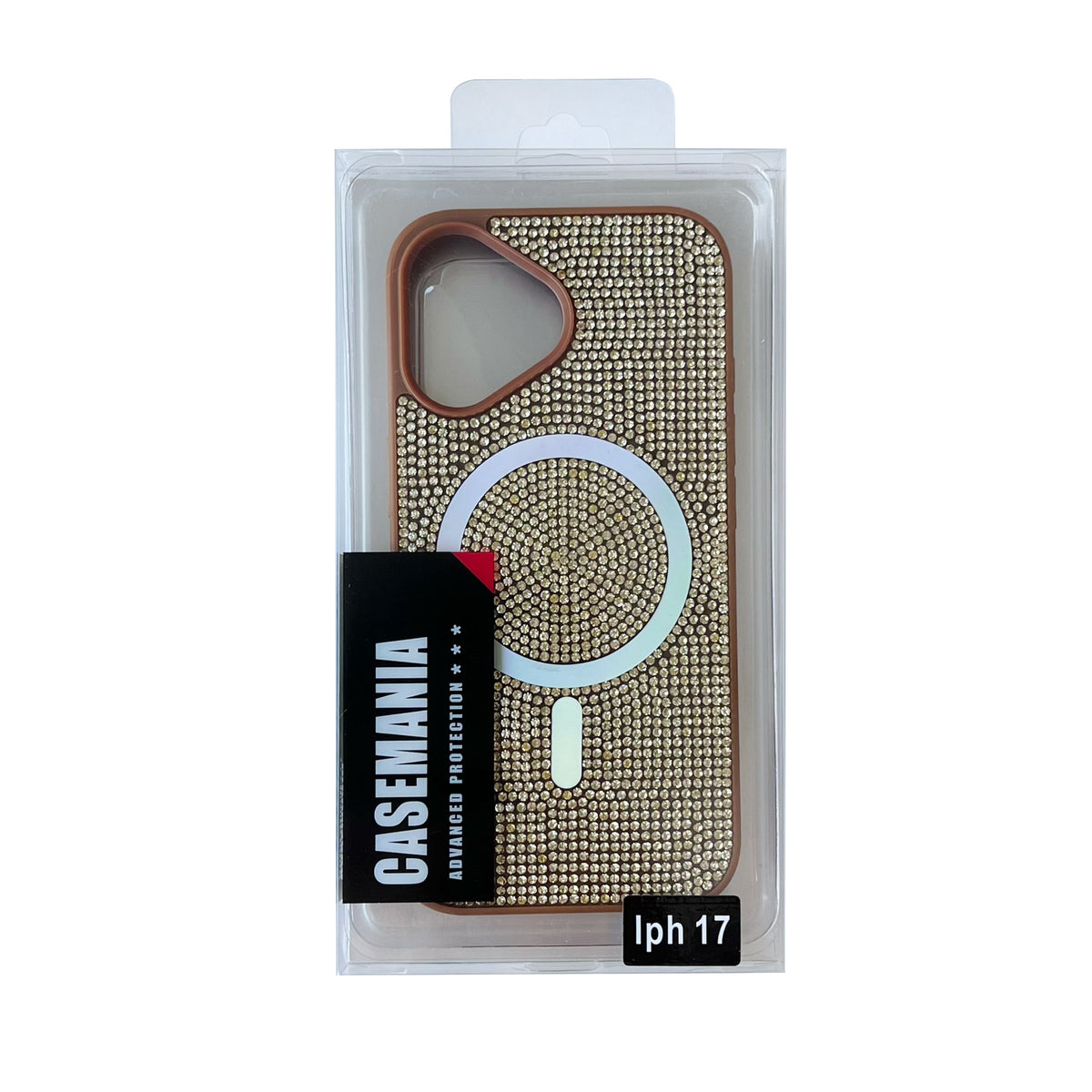 Apple iPhone 17 Case - Brown - Diamond Glitter MagSafe Back Cover