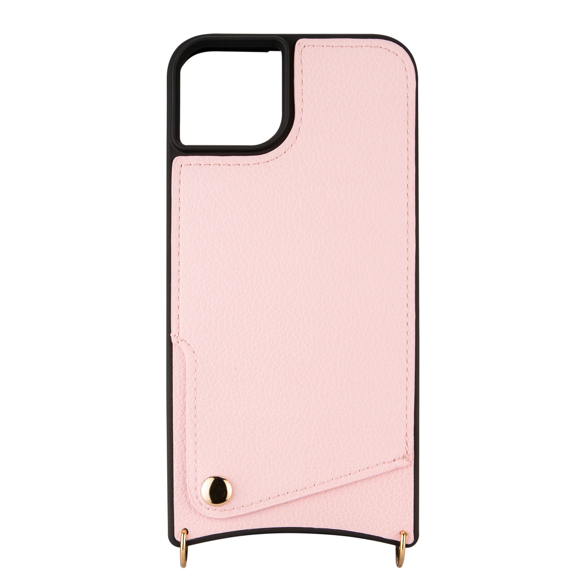 Apple iPhone 15 Plus Hoesje - Roze - Back Cover met Pols Bandje en Telefoonkoord