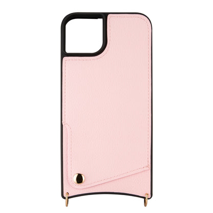iPhone 15 Hoesje - Roze - Case Back Cover met Telefoonkoord