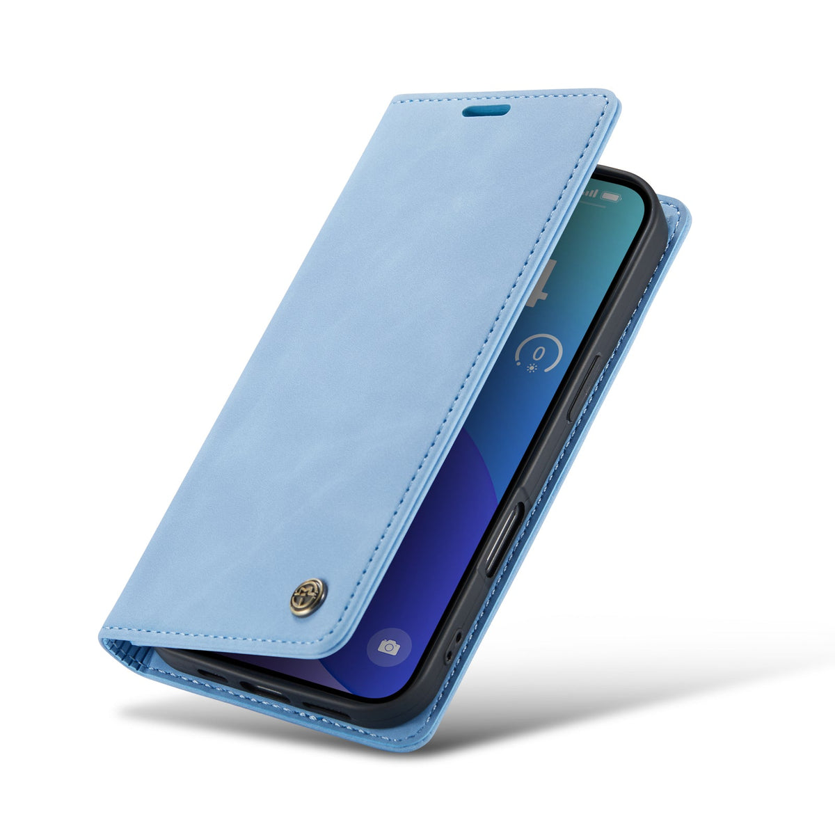 Apple iPhone 16 Pro Hoesje - Sky Blue - Dunne Bookcase