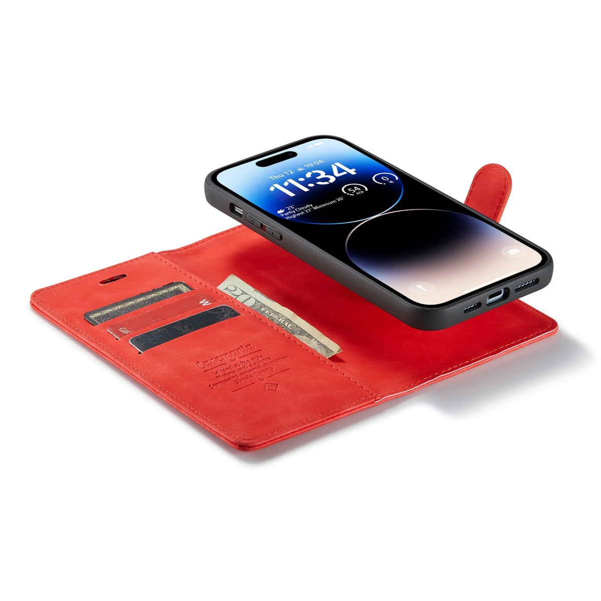 Apple iPhone 15 Pro Max Hoesje - Crimson Red - 2 in 1 Bookcase