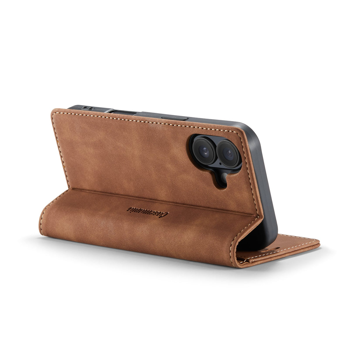 Apple iPhone 16 Hülle - Sienna Brown - Schlanke Klapphülle mit Kartenfach
