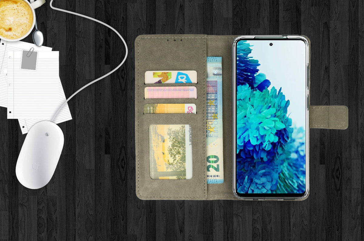 Samsung Galaxy S23 Ultra Hoesje - Grijs - Bookcase