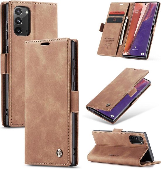 Samsung Galaxy Note20 Hoesje - Sienna Brown - Dunne Bookcase