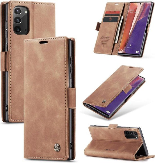 Samsung Galaxy Note20 Hülle - Sienna Brown - Schlanke Klapphülle mit Kartenfach