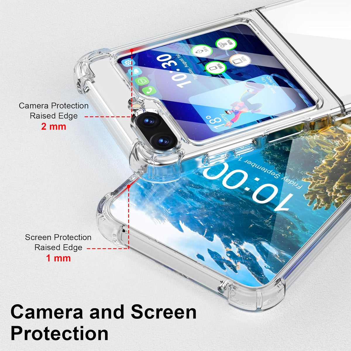 Samsung Galaxy Z Flip 6 Hoesje - Transparant - Anti-Shock Back Cover met Buckle Aansluiting