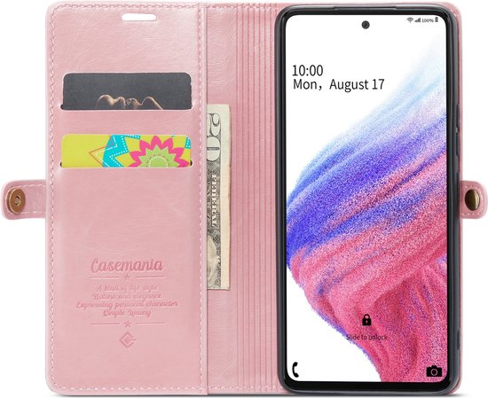 Samsung Galaxy A53 5G Hoesje - Pale Pink - Dunne Bookcase
