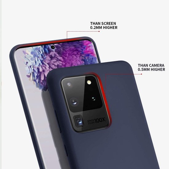 Samsung Galaxy S20 Ultra Hoesje - Siliconen Back Cover - Donker Blauw Back Cover