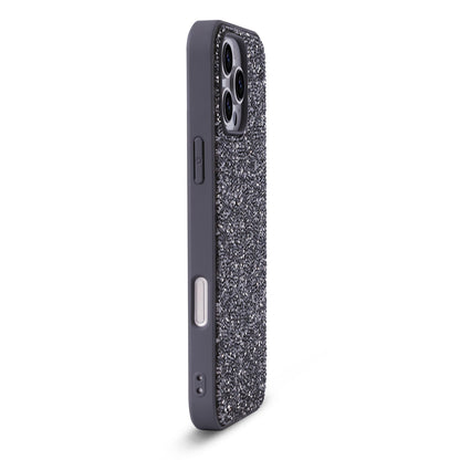 Apple iPhone 16 Pro Max Hoesje - Zilver - Diamant Glitter Back Cover
