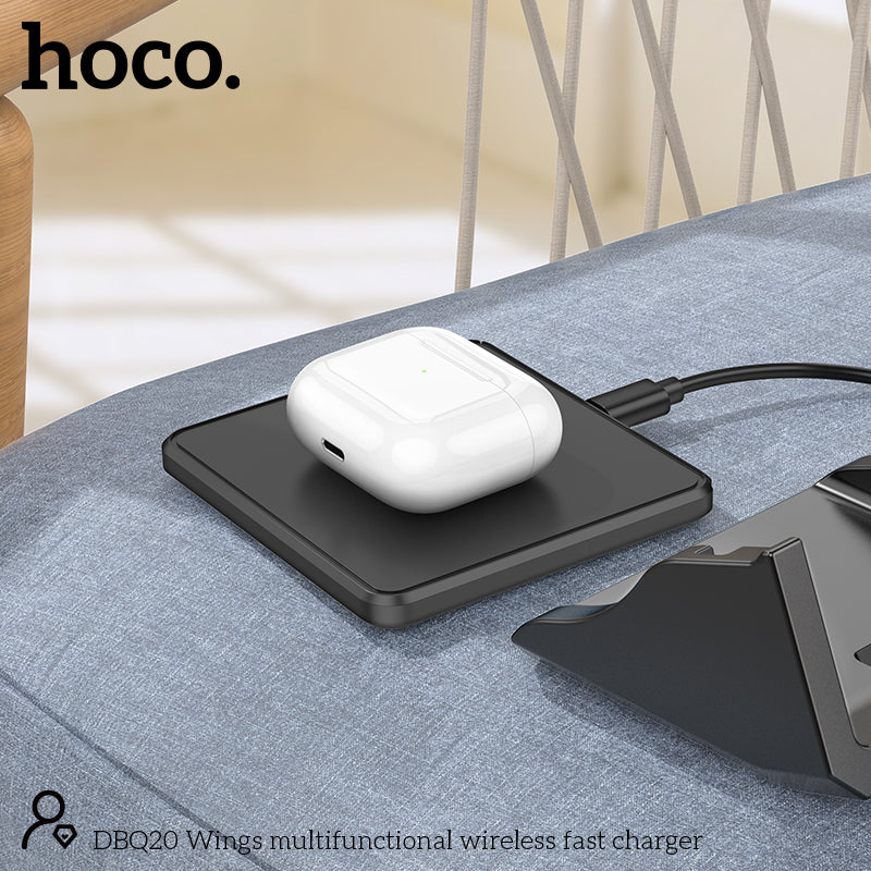 Hoco 15W Kabelloses Ladegerät mit Halterung - Schwarz