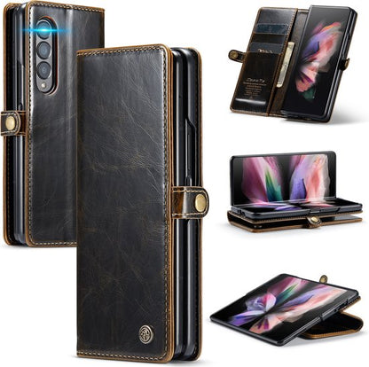 Samsung Galaxy Z Fold 4 Hoesje - Rustiek Sienna Brown - Dunne Bookcase