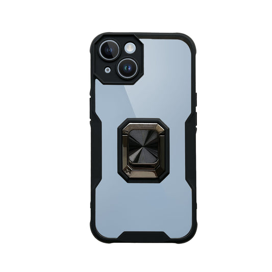 Apple iPhone 14 Plus Hülle - Schwarz - Ring-Ständer Backcover