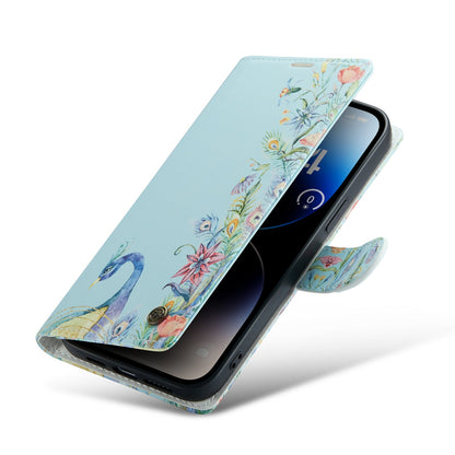 iPhone 14 Pro Hoesje - Pauw Print - Bookcase met Print